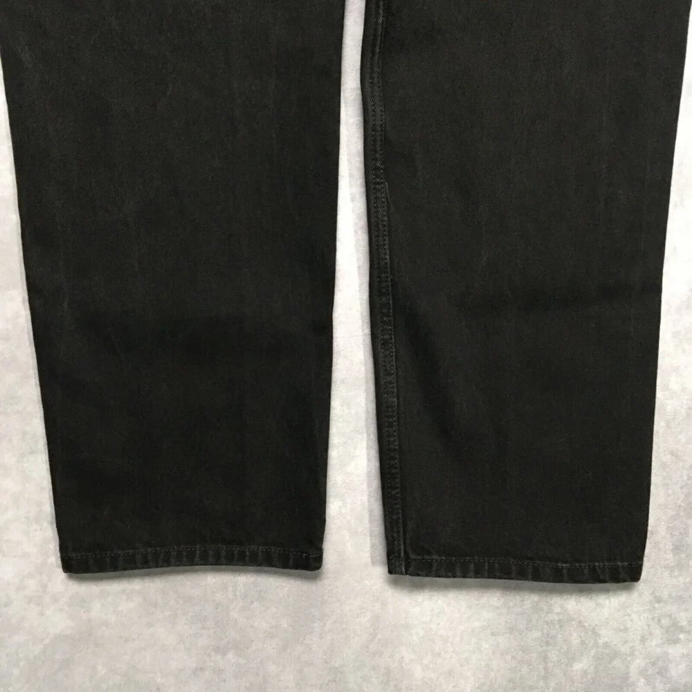Levis Mens 550 Relaxed Fit Black Jeans size 38x34 Cotton Denim Pant Copper Rivet